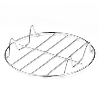 Yolecen Vente en gros 15-25cm Grille de cuisson vapeur en acier inoxydable non magnétique, support de cuisson vapeur bas avec grille pour casserole pour une cuisson efficace