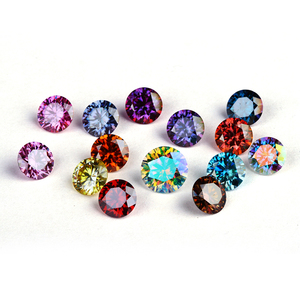 Bijoux Zhengyong, Moissanite multicolores, taille ronde, diamant synthétique multicolore, vente en gros - Product Image 1