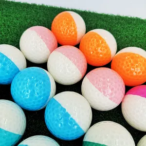 Neues Golffarben-Langstrecken spiel Zwei schicht ball Indoor-und Outdoor-Übungs spiels piel Putt-Putt-Ball