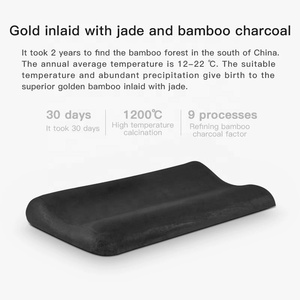 Thin <strong>Flat</strong> Design Cervical Neck Support <strong>Pillow</strong> Non-toxic Hotel Bamboo Memory Foam <strong>Pillow</strong> for Back Sleepers - Product Image 5