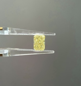 Diamant synthétique jaune certifié IGI, cultivé en laboratoire par CVD, taille Asscher, ovale, radiant, princesse, diamants jaunes en vrac - Product Image 5