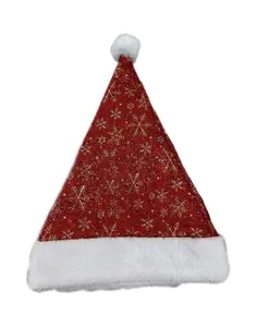 गर्म बिक्री HX-042 खींचतान पिंजरे सोने हिमपात का एक खंड टोपी एकल परत सामान्य बढ़त गर्म बेच क्रिसमस टोपी