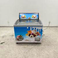Mini congélateur à glaces, congélateur coffre commercial, vitrine réfrigérée compacte pour aliments surgelés