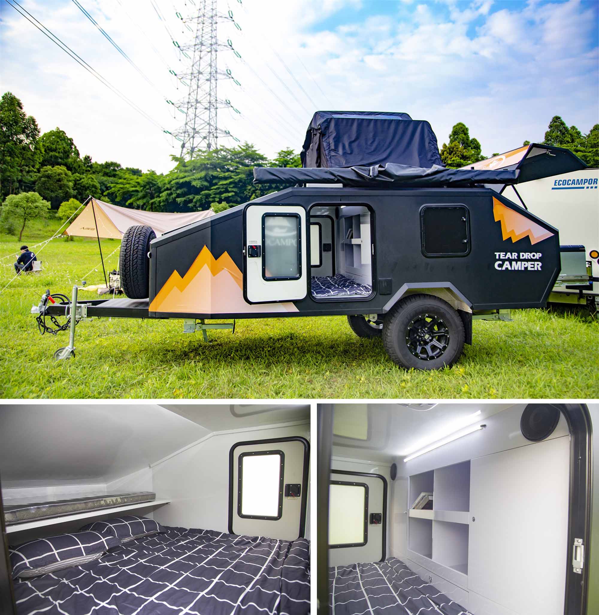 manley new cheap small teardrop camper trailer travel trailers