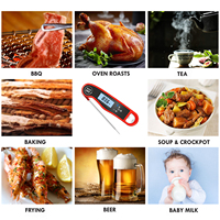 Termometer Makanan Tahan Air Bacaan Instan Dengan Pembuka Botol, Termometer Daging Digital Nirkabel
