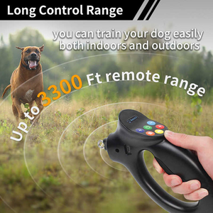 IP67 peredam kejut anjing elektrik isi ulang tahan air kalung kejut anjing gonggongan dan pengendali jarak jauh dengan tali latihan pintar - Product Image 3