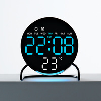 Horloge de voiture LED de bureau avec alarme et veilleuse - une horloge multifonctionnelle Horloge de table de bureau