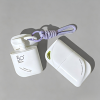 Bouteille de crème solaire en plastique PP de 50 ml (1,6 oz) pour les voyages en plein air, avec cordon, flacon souple en plastique, étanche et anti-fuite