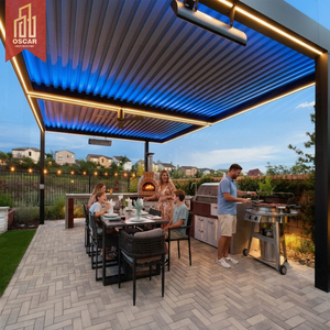Pergola Bioclimatique Moderne en Aluminium à Lames Orientables 3x4m, 4x4m, 6x4m pour <span class=keywords><strong>Jardin</strong></span>, Cour Arrière et Terrasse - Vente en Gros Usine - Product Image 1