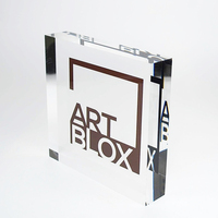 Support en acrylique transparent personnalisé Presse-papiers Plaque signalétique de bureau Sublimation Logo Photo Présentoir en acrylique en blocs