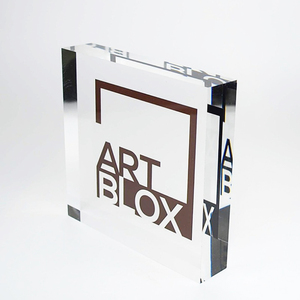 Tùy chỉnh rõ ràng <span class=keywords><strong>Acrylic</strong></span> đứng paperweight Tên tấm bàn in thăng hoa logo ảnh <span class=keywords><strong>Acrylic</strong></span> khối hiển thị - Product Image 4