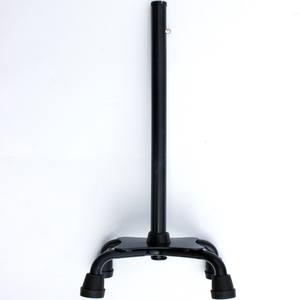 Base de bâton de marche en alliage d'aluminium avec embouts en caoutchouc antidérapants, grand support à quatre pieds pour la randonnée en plein air, 17 cm - Product Image 5