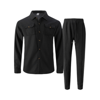 Ensemble de survêtement décontracté pour homme, nouvelle collection automne, t-shirt à manches courtes et short, ensemble 2 pièces en tissu gaufré, vêtements de marque pour homme