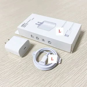 Оригинальное зарядное устройство с сертификацией Etl для iphone 12 13 14 pro max 20 Вт pd и кабелем для apple, быстрая зарядка, сетевое зарядное устройство type-c