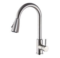 Robinet de cuisine traditionnel Wenzhou Feenice 304 à poignée unique, finition chromée, design flexible pour usage en cuisine