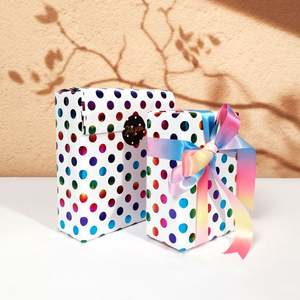 Alta calidad nuevo cumpleaños colorido oro serie al por mayor embalaje de papel recubierto rollo de papel de regalo artesanía superior - Product Image 2