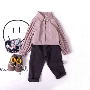 Chemises décontractées pour jeunes filles, design 2017, couleurs unies variées, pour les occasions festives, provenant du marché chinois - Product Image 3