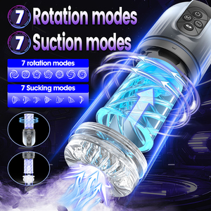 เครื่องช่วยสำเร็จความใคร่สำหรับผู้ใหญ่แบบดูดสุญญากาศกันน้ำพร้อมจอ LCD หมุนได้ 7 องศา - Product Image 2