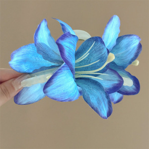 Venda quente de Qualidade Flor Garra Do Cabelo Clipe com Elegante Azul Grande Placa Tubarão Cabelo Praia Garra Clipes para o Uso Diário Acessório - Product Image 6