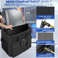 Double-Layer Desktop PC Tower Carrying Case Travel Storage Bag for Computer Chassis Large Carry Bag for Keyboard Mouse Cables