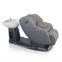 Lit de massage rotatif électrique intégré pour shampoing, fauteuil de lavage pour salon de coiffure et institut de beauté