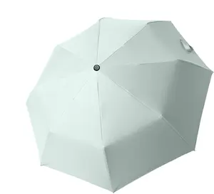 비 보호를 위한 3 배 우산 태양-접는 UV 우산 방풍 컴팩트, 42 인치 아크 캐노피