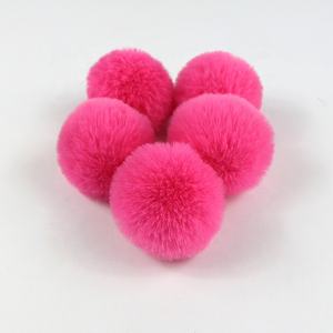 Boule de fourrure artificielle Rex Rabbit de petite taille, 4 cm (1,5 pouce), vente directe d'usine, pour pendentifs décoratifs DIY - Product Image 5
