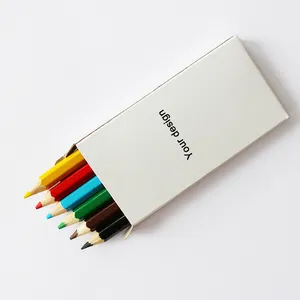 Imprinted 12 Piece Colored Pencils Tubes with Sharpener