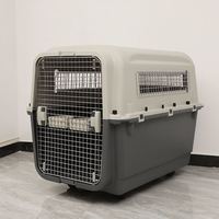 Grand transporteur pour animaux de compagnie en plastique de 48 pouces pour chat, chien, boîte de voyage, panier, cage, transport en plein air, cage à animaux de compagnie