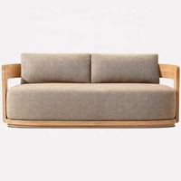 Ensemble de canapés de jardin de luxe moderne, meubles d'extérieur imperméables en teck pour hôtels, meubles de patio élégants