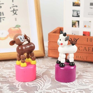 Phong cách Ngẫu nhiên Gỗ Con Mèo con chó bức tượng đồ chơi nhảy múa Rocking động vật ngón tay con rối đẩy lên đồ chơi bằng gỗ đẩy con rối đồ chơi - Product Image 4