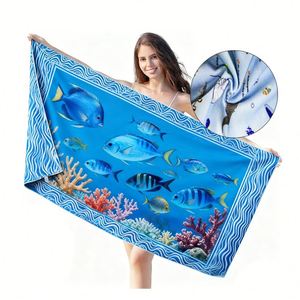 Serviette de plage à séchage rapide, extra large, sans sable, surdimensionnée pour adultes, cadeaux, serviette de plage - Product Image 2