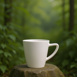 Tazza in Ceramica Bianca Pura 9 Cl 6 Cm di Altezza per Caffè e Tè - Product Image 3