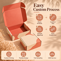 Boîte d'expédition personnalisée en carton ondulé durable, avec impression d'illustrations recyclables et approvisionnement en gros pour kits d'abonnement