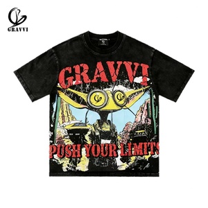 Camiseta Gráfica Personalizada de Streetwear para Hombre, Estilo Oversize Vintage Punk, Estampado Hip Hop Grunge, Algodón Lavado, Top Casual de Verano - Product Image 1