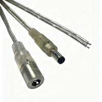 20AWG DC5525 Transparentes Parallelkabel mit Stecker und Buchse für LED-Stromversorgung, DC-Rundloch-Ladekabel