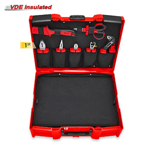 TOPTUL GCZ-042A Ensemble d'outils mécaniques isolés VDE 42 pièces pour véhicules hybrides/électriques Conforme à la norme DIN EN/IEC 60900 Plateforme GCZ - Product Image 1
