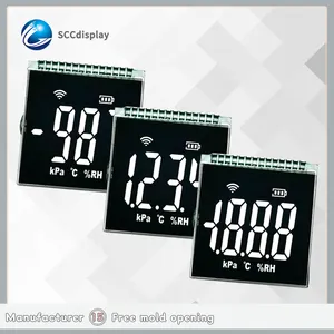 Hot selling small size segment code module VA Negative 5V voltage screen lcd 14PIN interface customized 7 segment display
