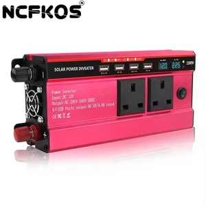 Ncfkos 1500W điện biến tần sạc Outlet 12V đến 220V 110V điện chuyển đổi LCD hiển thị với cá sấu Clip dây điện - Product Image 1