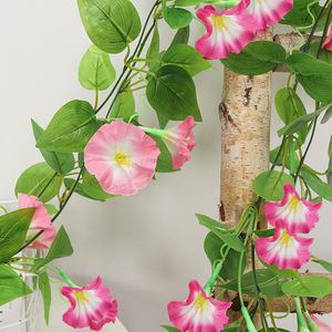 Guirnalda de Flores de Seda Artificial de Gloría de la Mañana, 200cm+, Hojas de Alta Simulación, Decoración para Interiores, Bodas y Hogar - Product Image 2