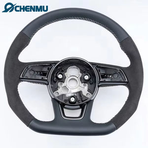 <span class=keywords><strong>Volante</strong></span> de cuero completamente perforado con fondo plano, montaje deportivo adecuado para Audi A1 A2 A6 A3 Q3 Plug and <span class=keywords><strong>Play</strong></span> - Product Image 1