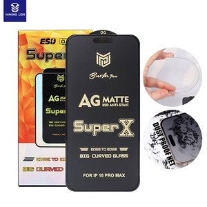 Protector de Pantalla de Vidrio Templado Mate AG de Aluminio de Alta Calidad ESD Super <span class=keywords><strong>X</strong></span> OG para iPhone 17 16 <span class=keywords><strong>Pro</strong></span> Max 15 14 1312 Vidrio Mate - Product Image 1