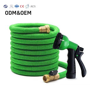 100FT 30M tuyau d'arrosage consommable tuyau d'eau amélioré avec trois noyaux en Latex 3/4 connecteur en laiton massif vanne en laiton - Product Image 1