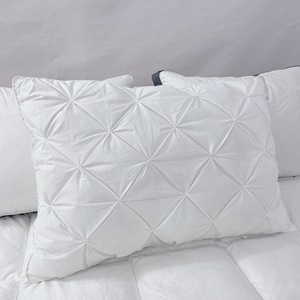 Trắng Pinch pleat giường gối cho giấc ngủ khác nhau yêu cầu 100% bông vải sang trọng lông xuống Polyester gối - Product Image 5