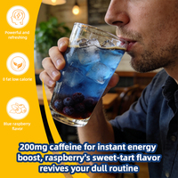 Sachet individuel de 32 oz de mélange de poudre de boisson caféinée sans sucre, saveur rafraîchissante, dissolution rapide, portable pour une hydratation quotidienne