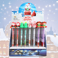 Nouveau Noël Non Aiguisé Crayon En Boîte Tête En Silicone École Primaire Blocs De Construction Amovible Multifonctionnel Stylo Ensemble En Gros