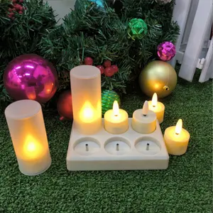Hot Selling Factory Wholesale Warrantied Electric Candle Warmer Lamp with Timer,Unique Unscented Plastic LED Tea Light Candles
