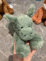   Peluche mignonne de dinosaure vert ondulé avec rembourrage en coton PP et tissu super doux - Cadeau d'anniversaire pour enfants