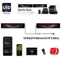 BGZM 1664 2 pièces DIY LED Devil's Eye Yeux animés Nouveau phare de pare-brise de voiture Lumière indicatrice automatique 12V Télécommande Garantie de 2 ans 10W