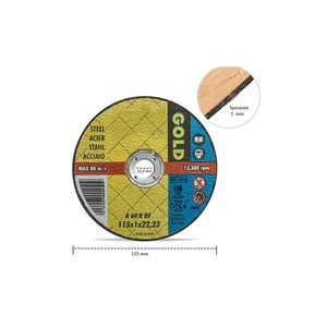 Disque à tronçonner l'or 115x1x22.23 mm en acier pour meuleuse d'angle - Product Image 3